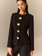 Metal Detail Tailored Blazer