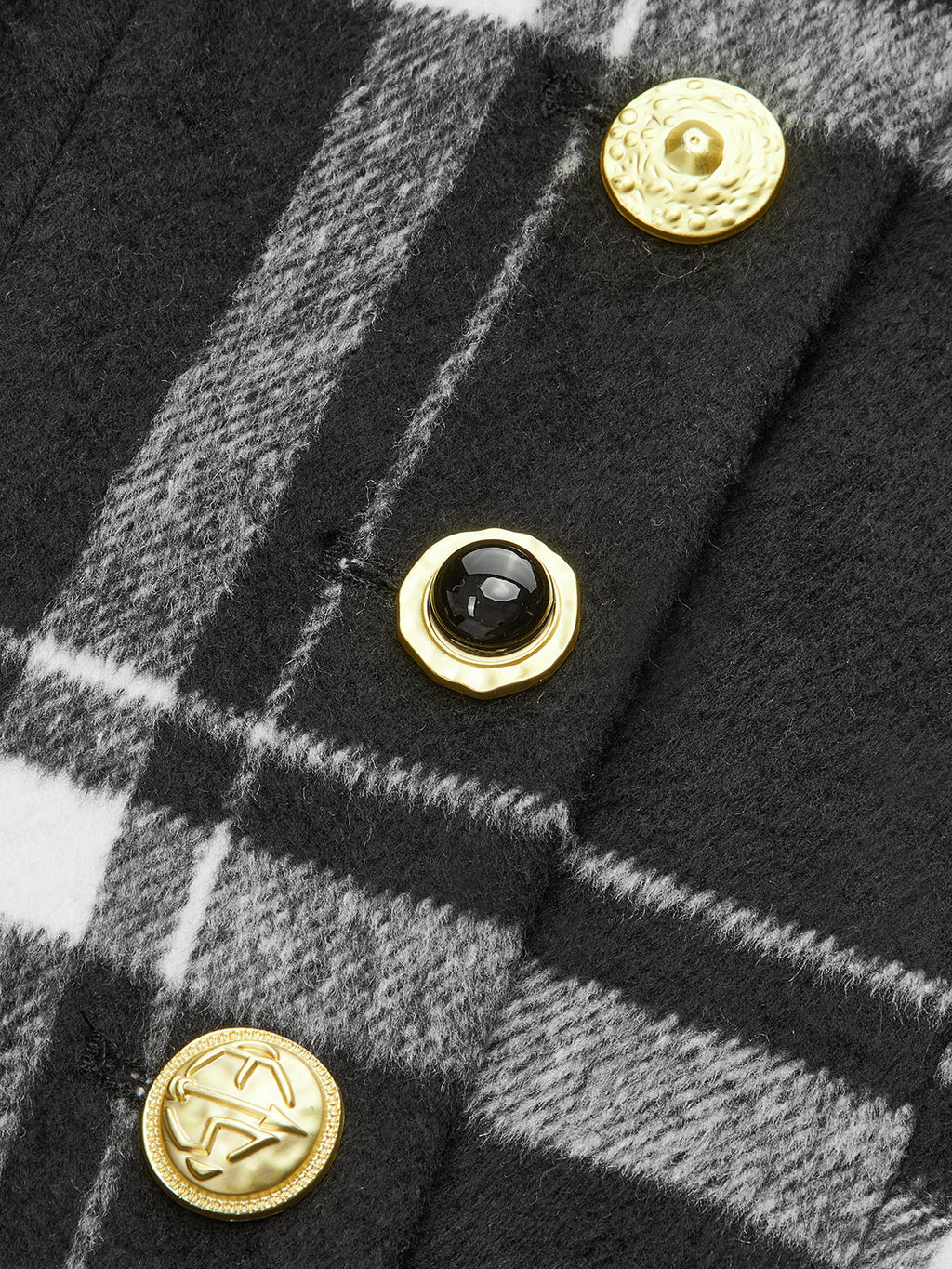 Plaid Wool Blend Blazer