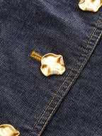 Metal Button Fitted Tailored Jacket