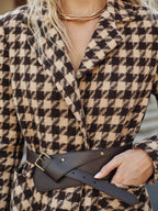 Houndstooth Belted Blazer