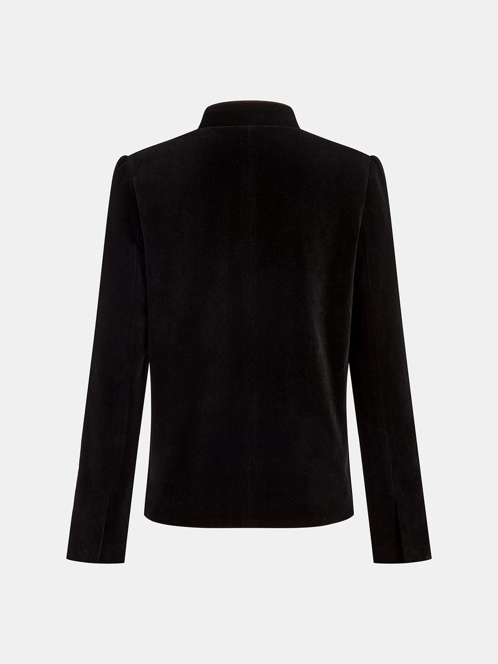 Velvet Stand Collar Blazer