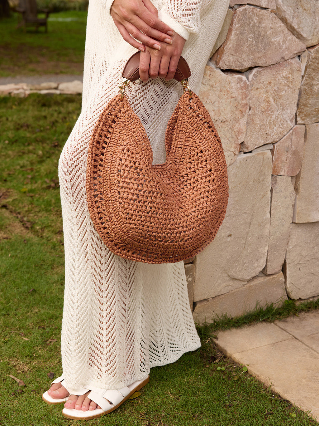 Straw Woven Hobo Shoulder Bag