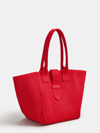 Ribbed Knitted Large Casual Tote Handbag