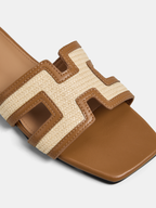 Square Toe H Slide Sandals