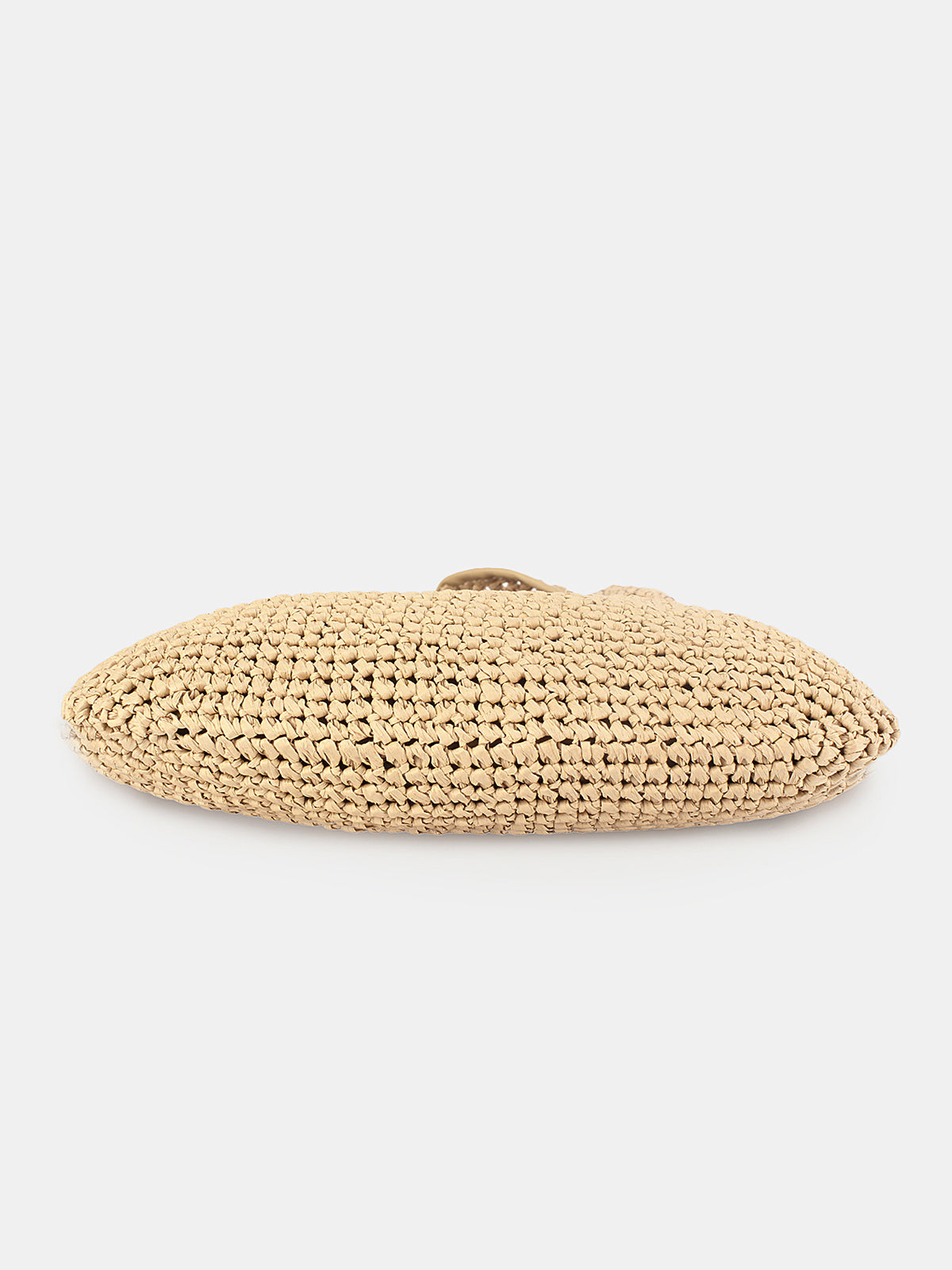 Knotted Handle Straw Hobo Shoulder Bag