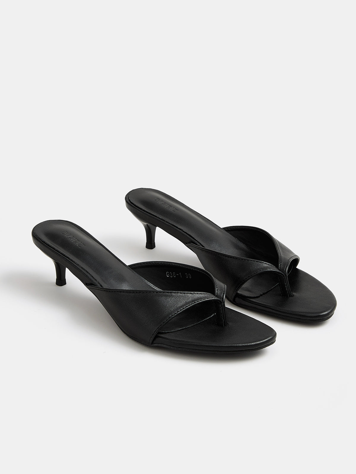 Slip On Thong Kitten Heel Mules