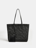Woven Openwork Tote Bag
