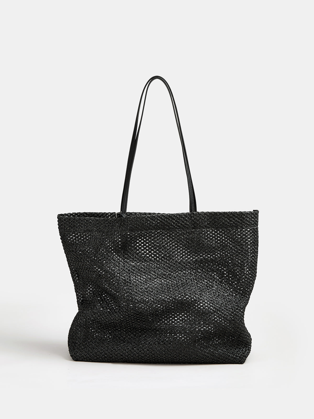 Woven Openwork Tote Bag