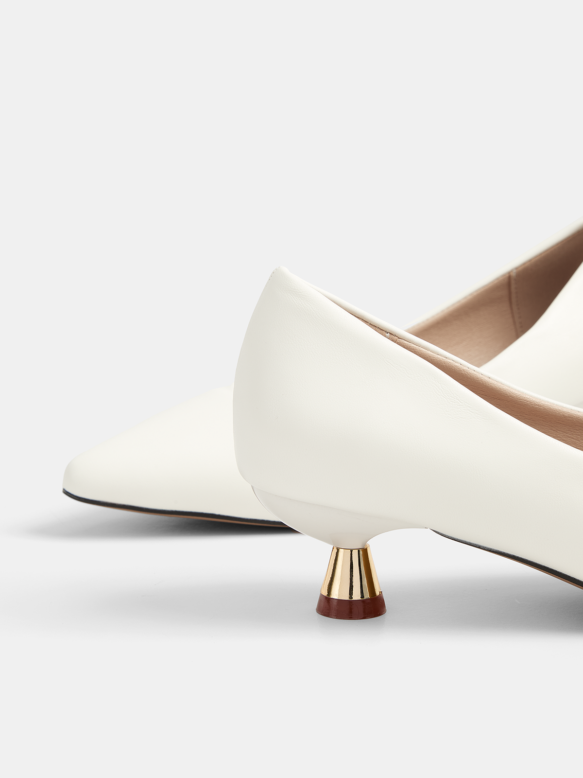 Pointed Toe Kitten Heel Pumps