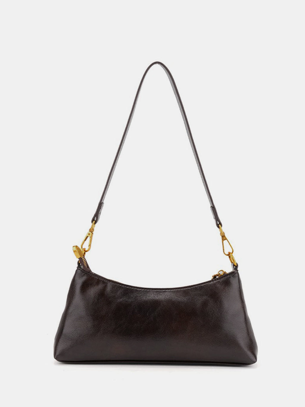 Buckle Detail Vintage Baguette Shoulder Bag