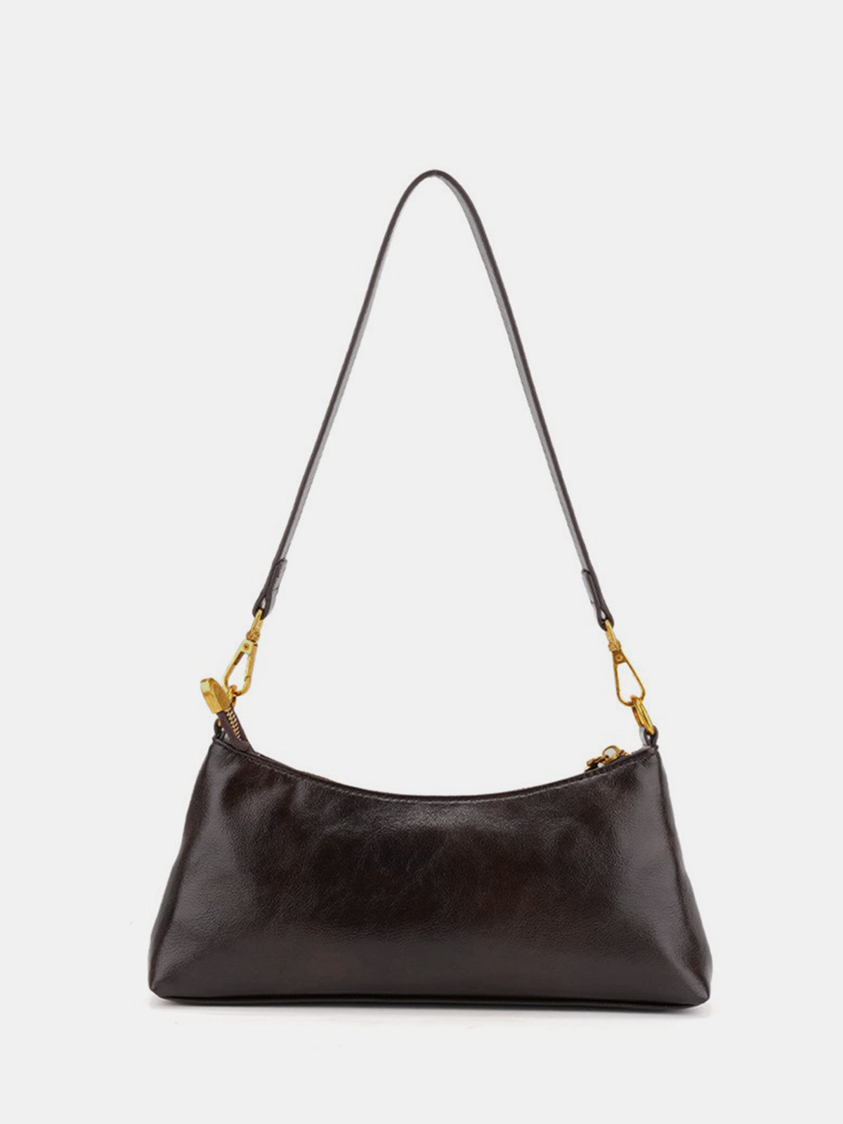 Buckle Detail Vintage Baguette Shoulder Bag