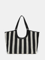 Striped Large Tote Handbag