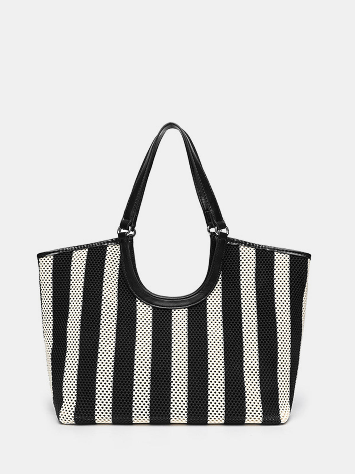 Striped Large Tote Handbag