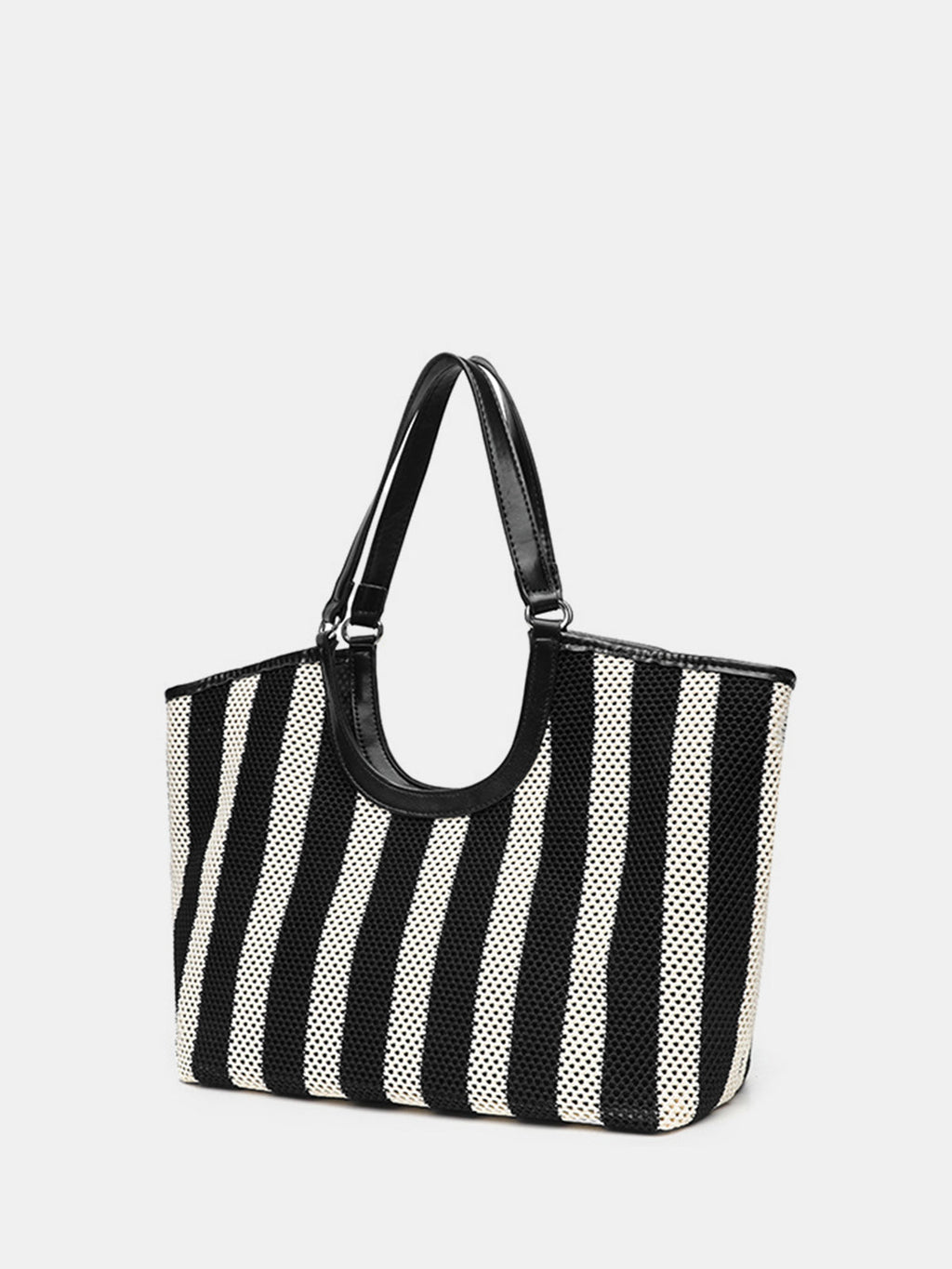 Striped Large Tote Handbag