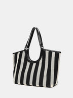 Striped Large Tote Handbag