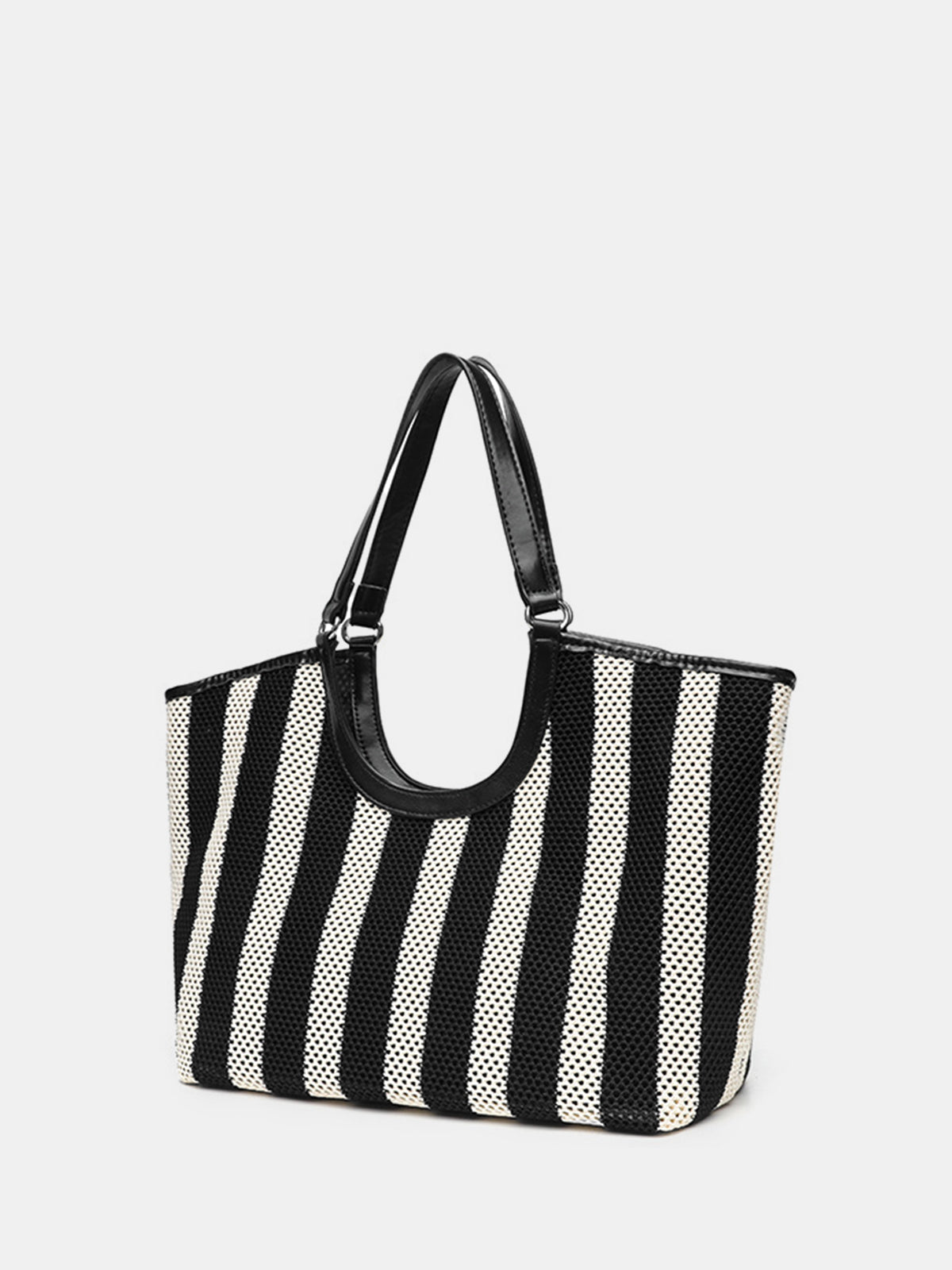 Striped Large Tote Handbag