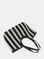 Striped Large Tote Handbag