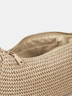 Straw Woven Chain Strap Shoulder Bag