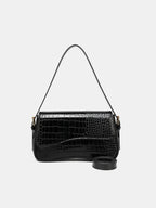 Crocodile Embossed Underarm Shoulder Bag