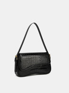 Crocodile Embossed Underarm Shoulder Bag