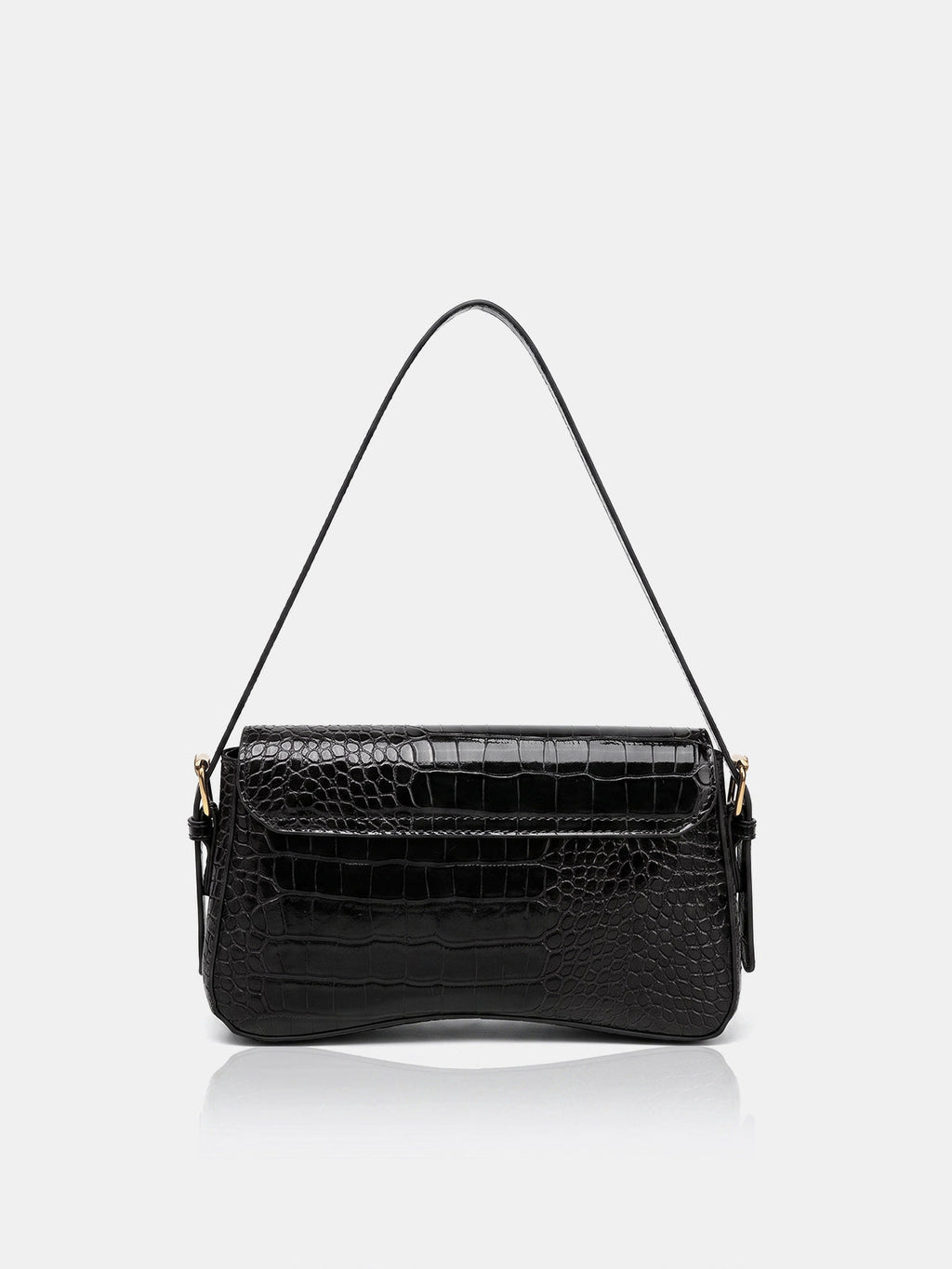 Crocodile Embossed Underarm Shoulder Bag