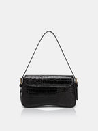 Crocodile Embossed Underarm Shoulder Bag