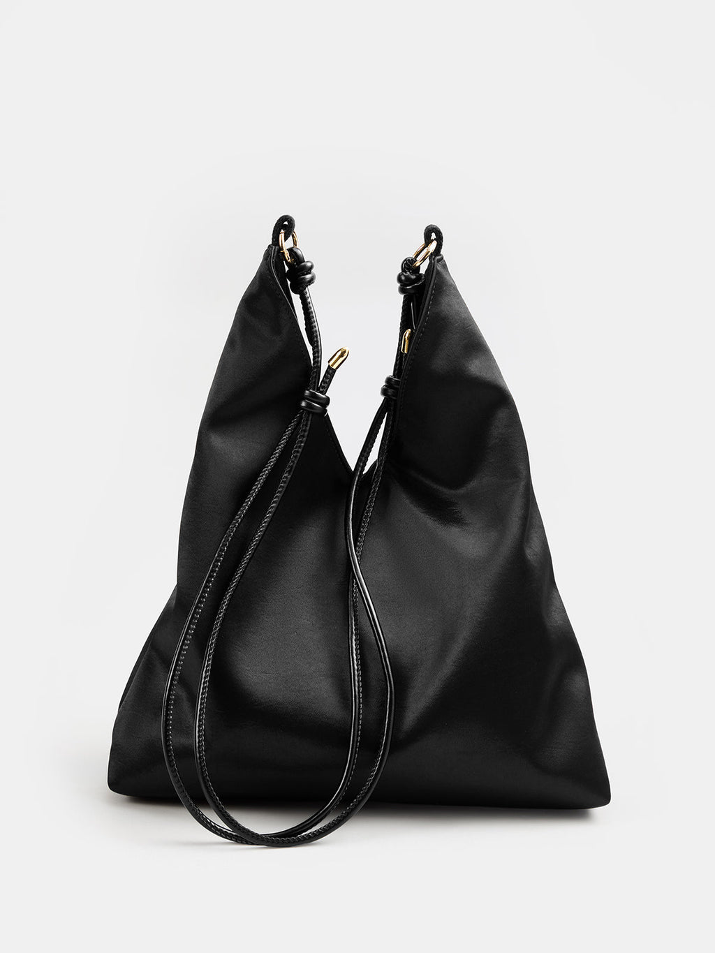 Knot‑Detail Soft Hobo Bag