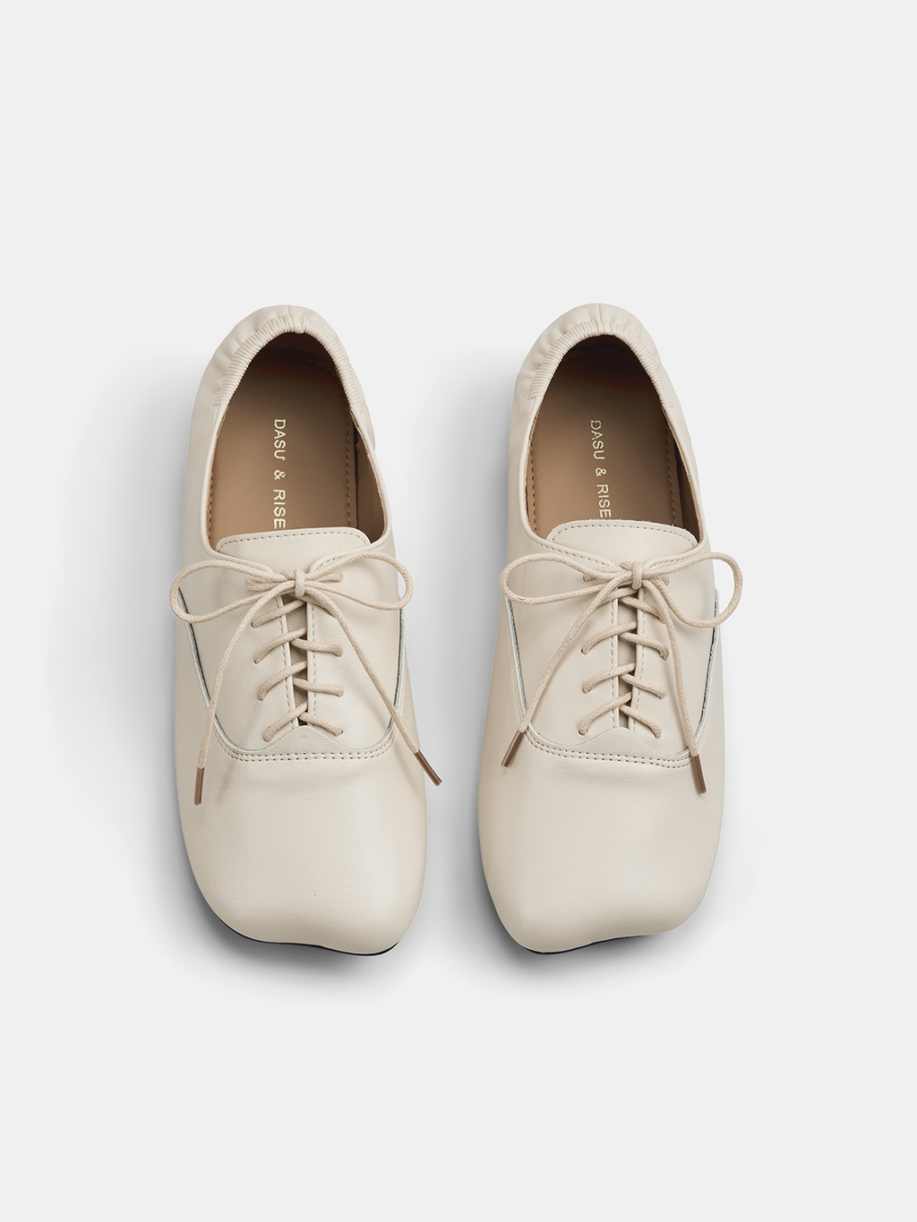 Lace Up Square Toe Flats