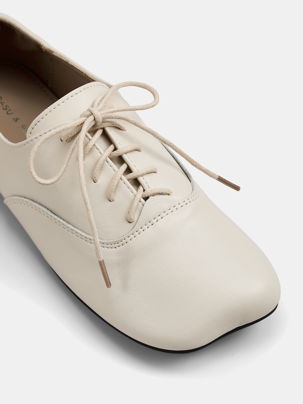 Lace Up Square Toe Flats