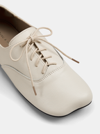 Lace Up Square Toe Flats