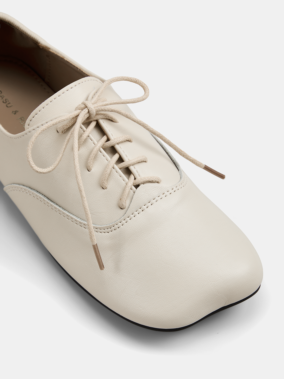 Lace Up Square Toe Flats