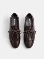 Rope Tie Block Heel Oxford Shoes