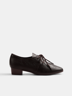 Rope Tie Block Heel Oxford Shoes