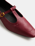 Low Heel Square Toe Mary Jane Pumps