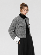 Tweed Boucle Crop Blazer