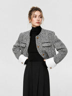 Tweed Boucle Crop Blazer
