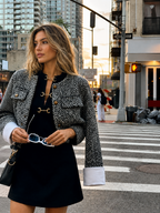 Tweed Boucle Crop Blazer