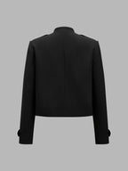 Napoleon Contrast Piping Cropped Jacket