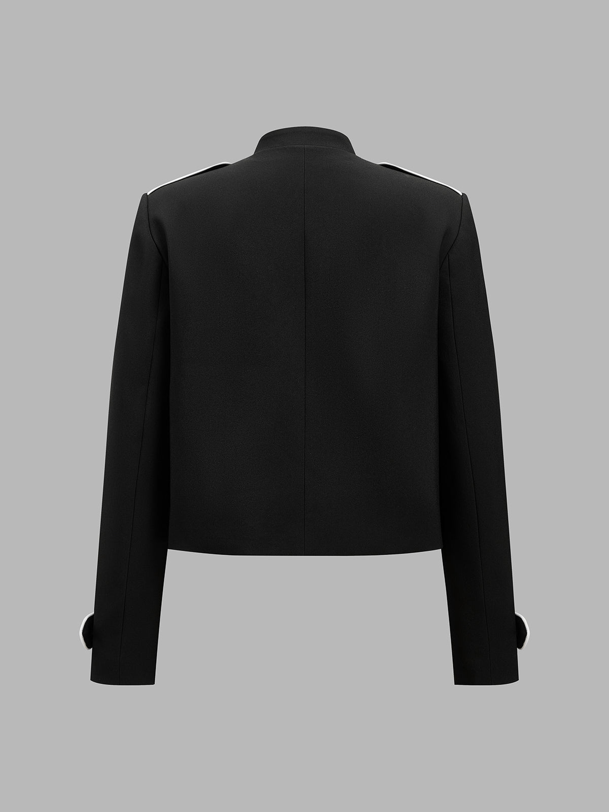 Napoleon Contrast Piping Cropped Jacket