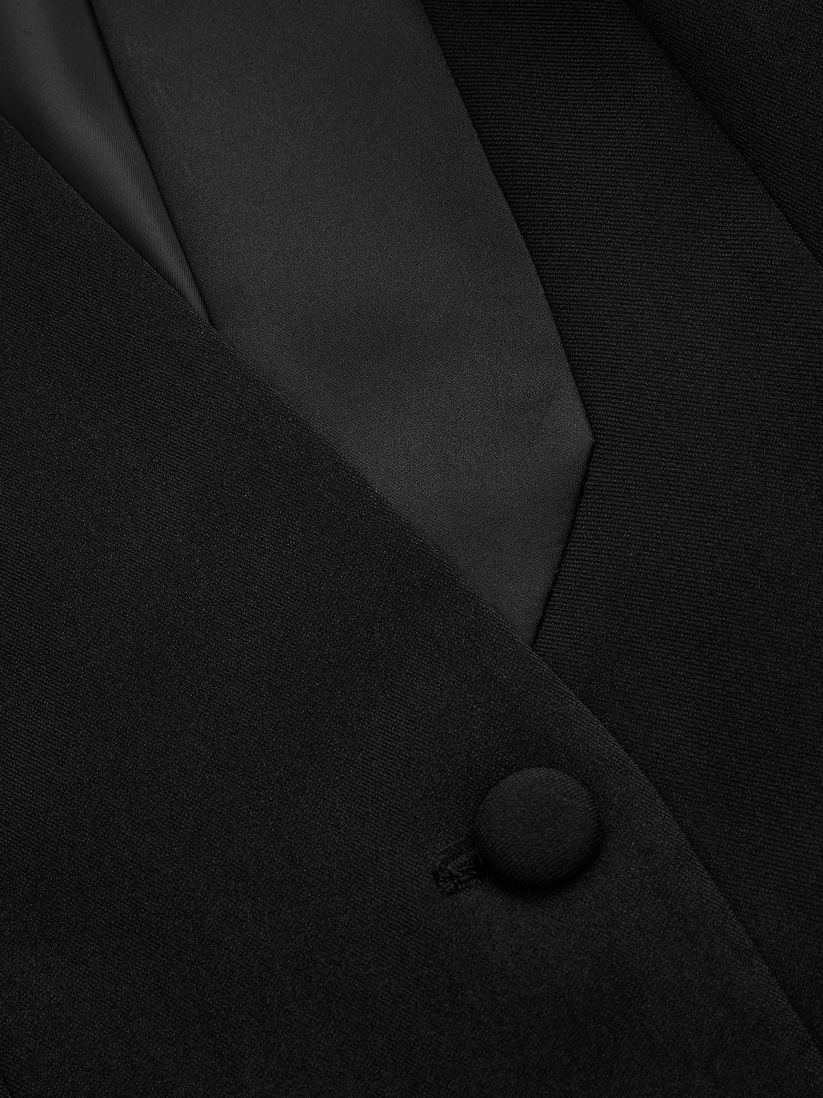 Satin Tie Detail Tuxedo Blazer