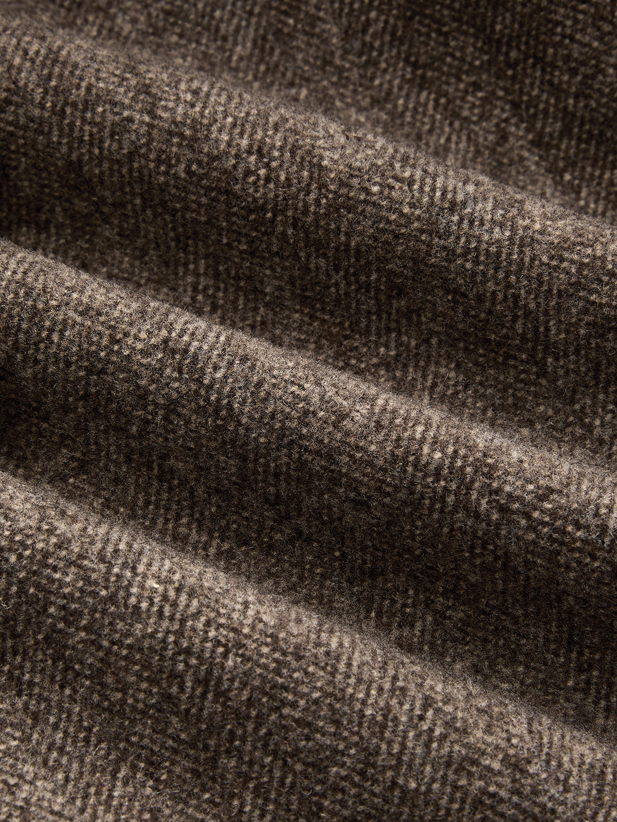 Herringbone Single Button Wool Blend Blazer