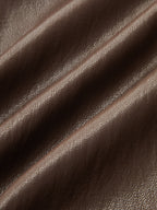 Belted Faux Leather Utility Jacket
