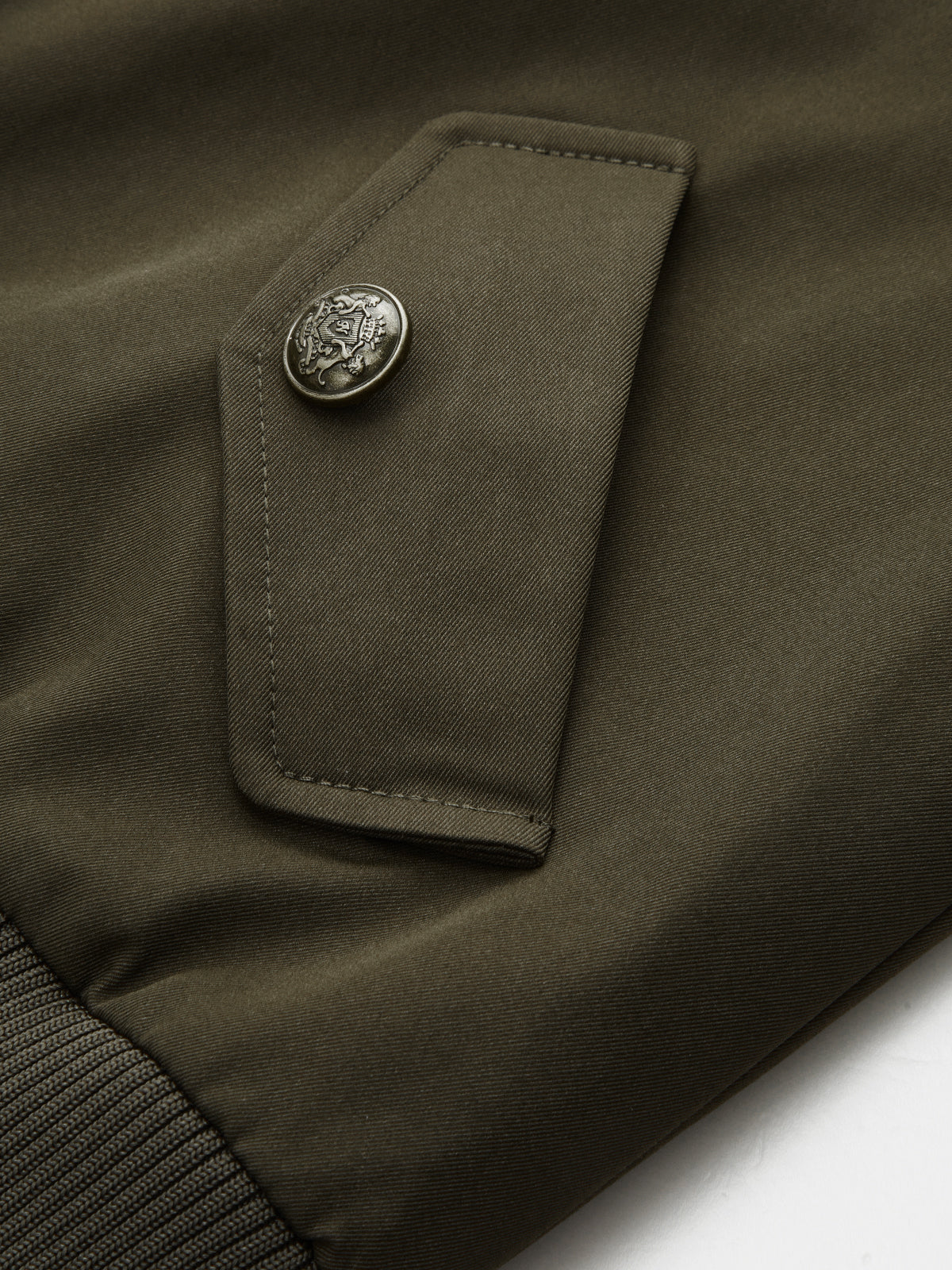 Corduroy Collar Zip Front Bomber Jacket