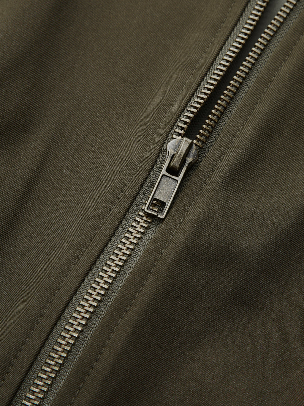 Corduroy Collar Zip Front Bomber Jacket