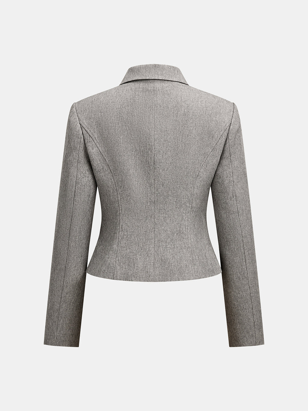 Tailored Button‑Front Collared Blazer
