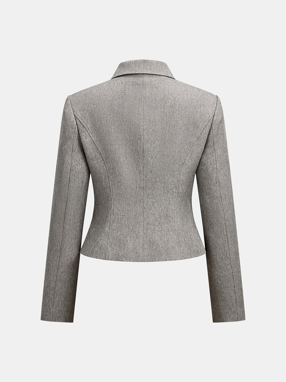 Tailored Button‑Front Collared Blazer