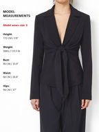 Long Sleeve Tie Front Blazer