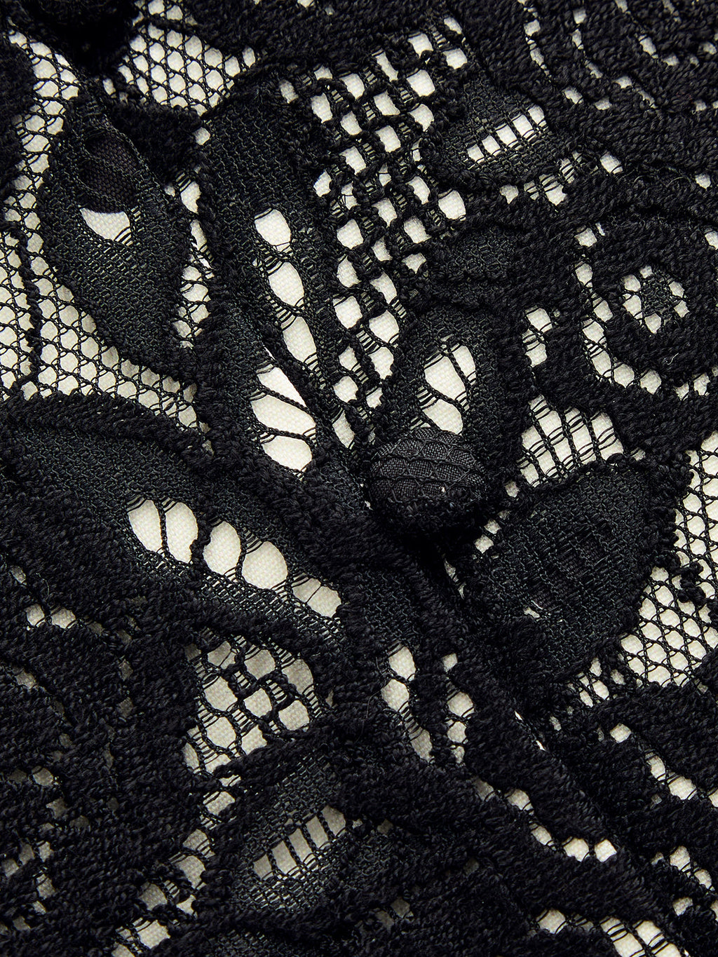 Polka‑Dot Lace Spliced Blazer