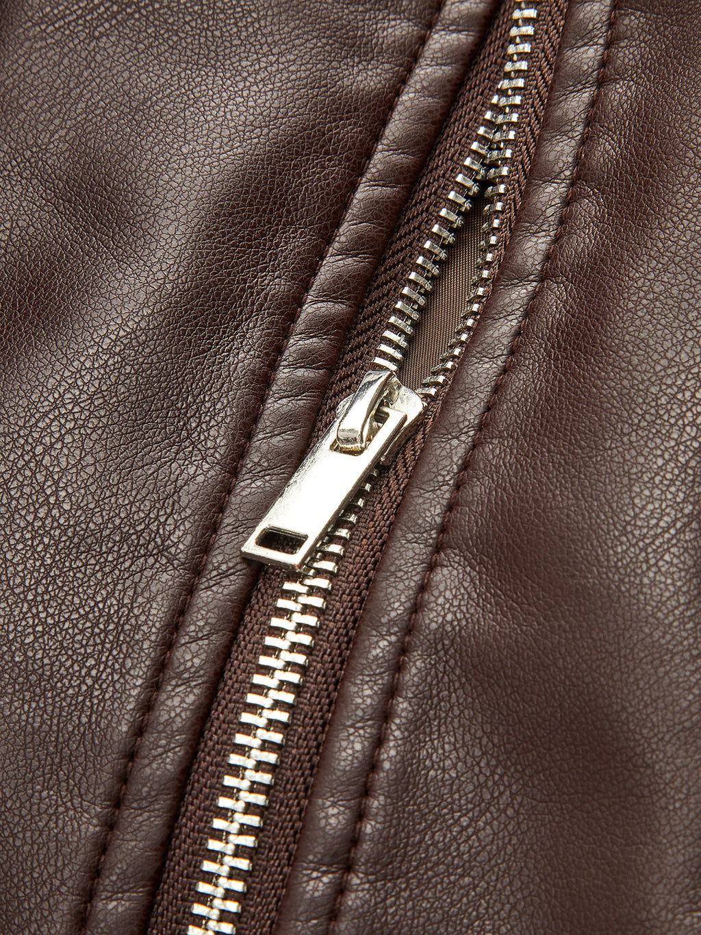 Cinched Faux Leather Jacket