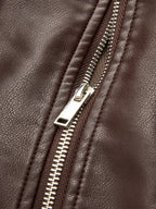 Cinched Faux Leather Jacket